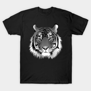 Tiger Head in Gray T-Shirt